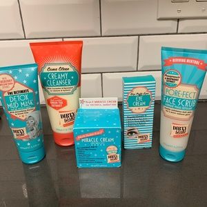 DIRTY WORKS SET OF #5 MIRACLE CREAM, EYE, SCRUB